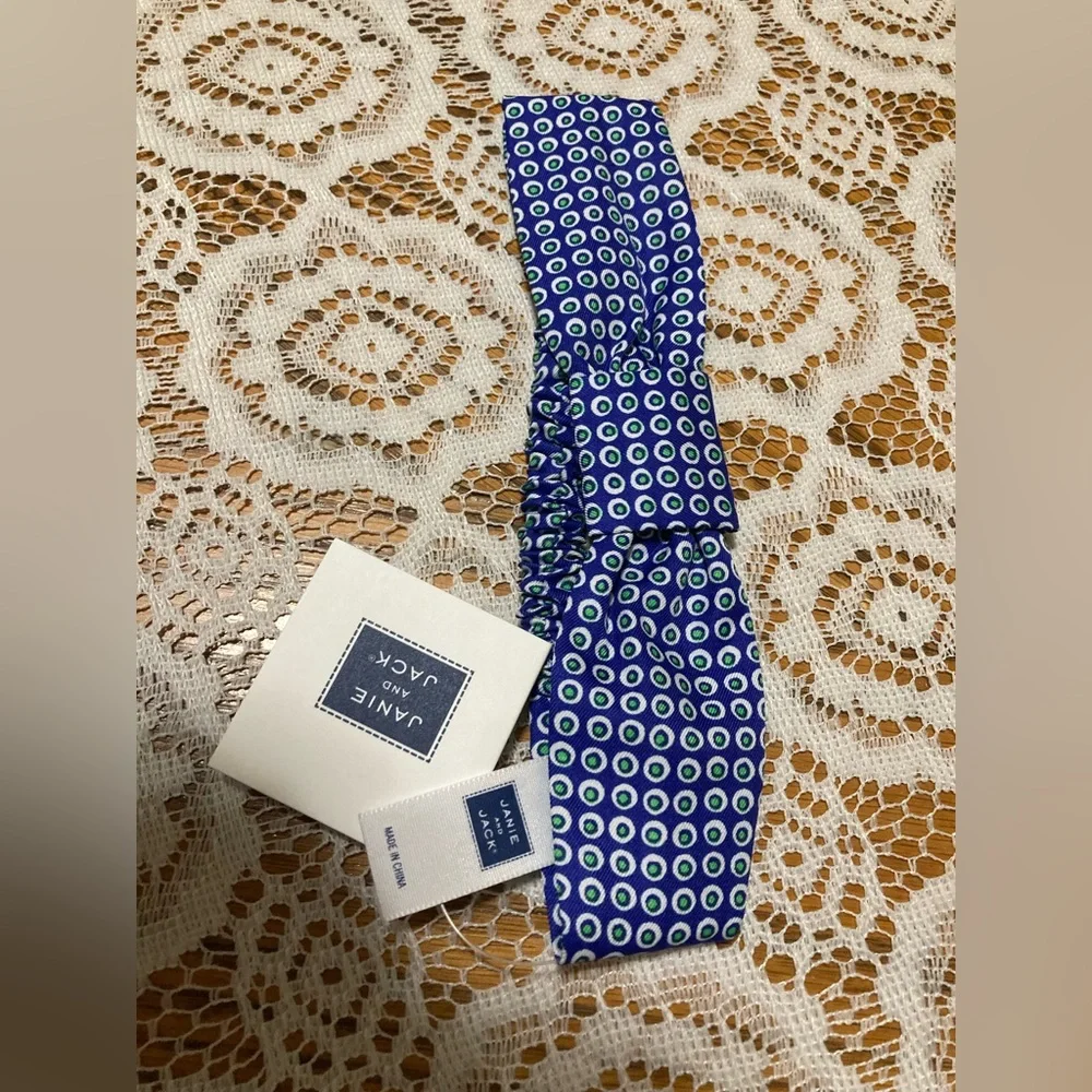 Janie And Jack Blue Poka Dot Baby Girl Head Band One Size